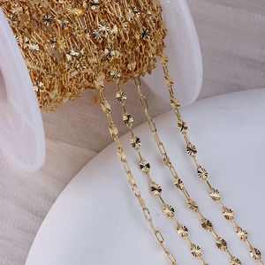 गर्म बिक्री 14k सोने से भरा हुआ 2.5 मिमी स्पार्कल लिप चेन स्थायी लिंक चेन स्थायी लिंक चेन - Product Image 3