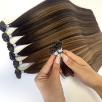 Extensions de cheveux à pointe plate pré-collées, 100% cheveux vierges européens, super double drawn, haute qualité, pointe plate en kératine