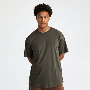 <span class=keywords><strong>Camiseta</strong></span> de Hombre de Algodón con Sensación de Lino, Transpirable, Corte Holgado, Cuello Redondo, Estilo Vintage, Manga Corta, 160G, Nueva Colección Primavera/Verano 2026 - Product Image 5