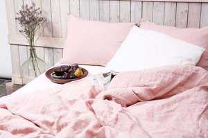 Parure de lit en coton rose poudré avec 2 taies d'oreiller, style bohème, housse de couette douce et lavée, pour une décoration de chambre moderne - Product Image 3