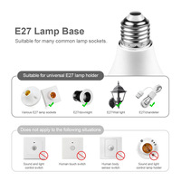 Économie d'énergie E27 Smart LED ampoule d'éclairage Radar corps humain Induction pour couloir jardin maison entrepôt alimentation ca plastique