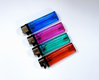 Briquet à roue à silex pour cigarettes, personnalisable avec logo, couleur transparente, vente chaude