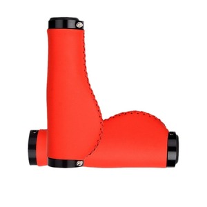 Poignées de guidon en cuir antidérapantes de 22,2 mm pour VTT avec revêtement en PU cousu à la main - Product Image 5