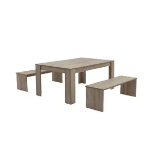 Tavolo da pranzo classico in legno moderno tavolo da pranzo e panca mobili per la casa 100 set PB o MDF con gambe Matel, pannello in legno, pannello