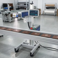 Machine de marquage laser volante CO2 à tube métallique RF de qualité industrielle 60W 30W pour le codage des matériaux non métalliques (plastique, bois, cuir) - Système CE