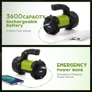 Linterna de Pesca GreenLight Impermeable IP66 6000K Luz Diurna CRI 100 50000 Horas de Duración Regulable Recargable por USB con Batería de Litio para Camping - Product Image 2