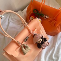 Sac en PVC Kiikiistyle d'inspiration coréenne, collection Printemps/Été 2026, nouvelle arrivée, mignon, couleur bonbon, tendance, sans bretelles