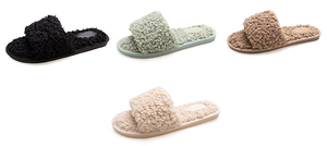 Personnalisé Nouvelle Arrivée Nuit Une Sangle Femmes Moelleux Laine D'agneau Teddy Fourrure Fuzzy Diapositives Pantoufles - Product Image 6