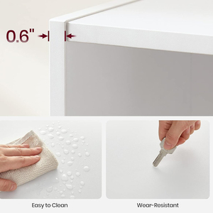Étagère à livres industrielle moderne avec trois unités de rangement en cubes, étagères en bois blanc réglables et durables pour la maison et le <span class=keywords><strong>bureau</strong></span> - Product Image 3