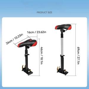 Il convient pour <span class=keywords><strong>Xiaomi</strong></span> <span class=keywords><strong>Mijia</strong></span> <span class=keywords><strong>M365PRO</strong></span> 1S Scooter électrique spécial sans poinçon coussin absorbant les chocs siège pliant - Product Image 6
