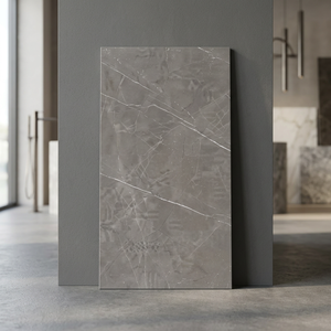 Pietra Smoke 600x1200mm Polished Marble Look Porcelain Tiles Glossy Indoor <b>Floor</b> Wall Design - Product Image 2