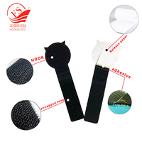 Clip de fixation en nylon pour le bureau, fil noir, crochet et boucle réglables, attaches de câble auto-adhésives