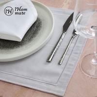 Napperons ronds isolants en coton et polyester tissés personnalisés pour la vente en gros, serviettes de table en coton