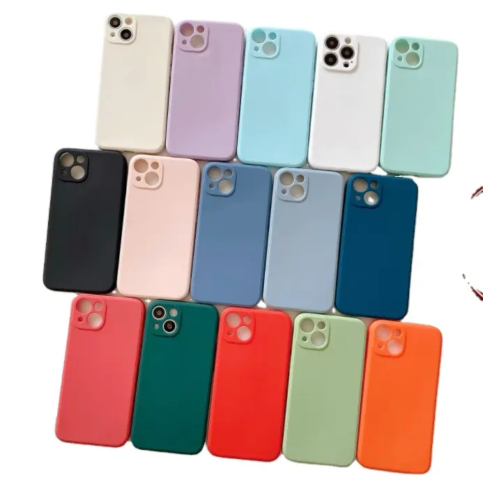 Fundas para telefono avec protection d'objectif de caméra coque arrière en Silicone pour iPhone 14 pro max coque de téléphone iPhone 15 pro max étuis 13