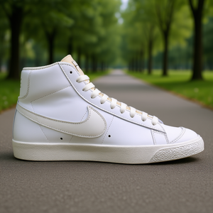 Nike Blazer Mid '77 Vntg Men's Fitness Walking Shoes White Genuine Leather Spring Rubber Outsole <b>EVA</b> Midsole - Product Image 2