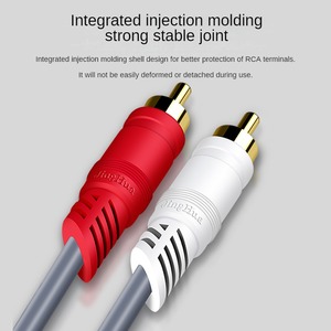 Jinghua A260 2RCA Male <strong>2</strong> <strong>RCA</strong> Male Stereo Dual <strong>Audio</strong> AV Cable Eco-friendly PVC Jacket Gold Plating 4mm Pure Copper Core for - Product Image 5