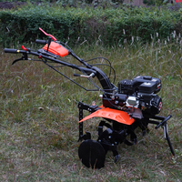Matériel Agricole Mini Machine de Culture de Terre Motoculteur Sarcleuse Cultivateur à Deux Roues Tracteur Manuel Marchant Prix