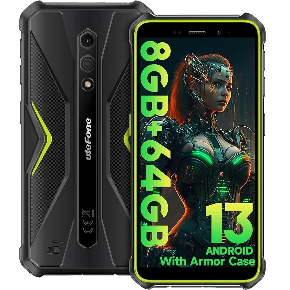 Armor X12 Pro Rugged Smartphone Unlocked, MTK Helio G36 4GB+64GB Android 13 Cell Phone 13MP+8MP 5.45" Dual SIM 4G NFC GPS OTG FM