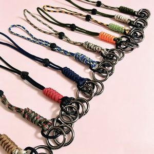 Zinc Alloy Round Keychain With <b>Spring</b> <b>Clip</b> For Outdoor Hiking Gear And Dry Sack Use - Product Image 3