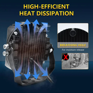 MOXI, оптовая продажа, лидер продаж, 5/7/9 дюймов, белый, желтый, желтый, Светодиодный прожектор для грузовиков и автомобилей - Product Image 6