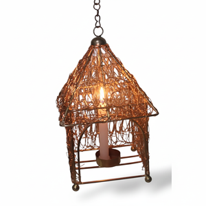 Lanterne chauffe-plat élégante à suspendre en métal Bougeoir Décoration de Noël Festive Holiday Home Decor Party Tree Accessories - Product Image 1