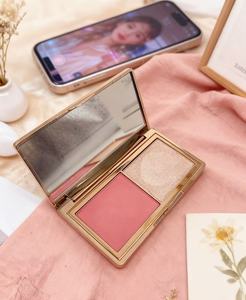 Wholesale Custom-made Luxury Brand Two-color Vegan Mineral Double-toned BlushHighlighter Powder Set HALAL Certified Natural - Product Image 1
