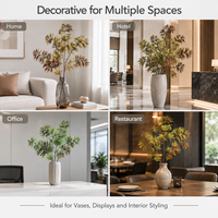 Faux trèfle réaliste, tige de verdure artificielle pour décoration murale, arrangement de plantes d'intérieur, branche de feuillage de simulation durable