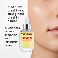 Sérum Éclaircissant Visage à la Vitamine C, Liquide Hydratant à l'Acide Hyaluronique, Marque Privée, Sérum Visage à la Niacinamide et à l'Acide Hyaluronique