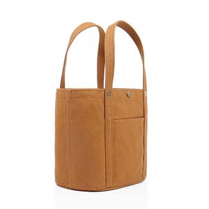 <b>Custom</b> Canvas Cotton Large Capacity Zippered Inner Pocket Colorful Shopping Tote Bag - Product Image 2