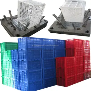 Tazhou cetakan keranjang buah cetakan peti sayur, cetakan keranjang buah kualitas tinggi plastik dapat ditumpuk/kotak/wadah/pabrik cetakan kontainer