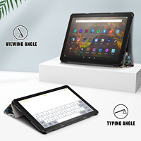 Étui de protection pour tablette Amazon Fire HD 10 10,1 pouces 2023, ultra-fin, avec support pliable à trois volets
