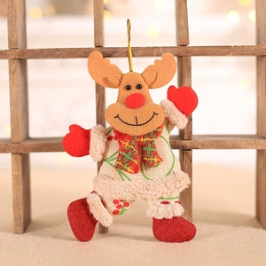 Decoraciones Navideñas de Tela, Muñecos de Peluche de Santa Claus y Muñeco de Nieve Bailarines, Adornos Colgantes para Árbol, Decoración Festiva para el Hogar - Product Image 4