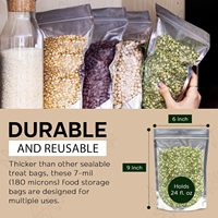 Sachet refermable transparent personnalisé en PE de qualité alimentaire pour l'emballage de noix et d'aliments pour animaux de compagnie