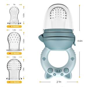 Sucette pour bébé en <span class=keywords><strong>silicone</strong></span> personnalisée en usine 2025, sans BPA, motif de dessin animé, pour mâcher les fruits et les légumes, complément alimentaire pour bébé de 0 à 12 mois - Product Image 5