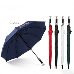 Parapluie de golf extérieur automatique de haute qualité avec logo personnalisé imprimé noir pour publicité automobile - Product Image 4