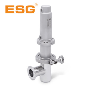 วาล์วเติมซอส ESG DN32 316 วาล์วป้อนอาหารแบบติดผนังป้องกันน้ำหยดแบบซีลภายในทำจากสแตนเลส - Product Image 1