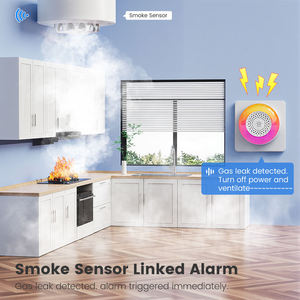 Sonnette sans fil Tuya Wifi avec détecteur de son et de lumière, alarme, CO, VOC, PIR, lumière nocturne pour bureau et maison - Product Image 6