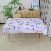Décoration d'intérieur, design simple et élégant, nappe en PVC imperméable à motif floral avec impression numérique