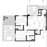 Renovation d'intérieur d'appartement d'hôtel de luxe, plan d'étage 2D, dessin CAO, service de rendu visuel 3D