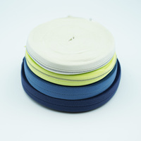 Lot de 4 rouleaux de sangles en tissu sergé de couleurs assorties (blanc naturel, jaune fluorescent, bleu acier, bleu marine) pour sacs et vêtements
