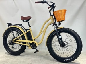 Wholesale OEM Ebike 48V 15Ah Lithium Battery Electric City <strong>Bike</strong> 26inch Step Thru Fat Tire Electric <strong>Bike</strong> - Product Image 4