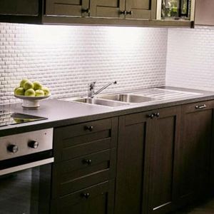 Muebles de cocina modulares modernos, diseño de apartamento de hotel personalizable con accesorio de fregadero gratis, armarios para toda la casa - Product Image 5