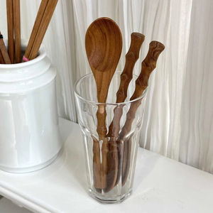 Holz kaffee Rühr löffel Japanischer Wellen griff Lang griff löffel für Tee Latte Dessert - Product Image 2