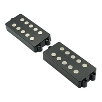 NAOMI 2 pièces/ensemble micros de basse électrique Humbucker pour pont et manche, pour basse 5 cordes, bobine noire silencieuse