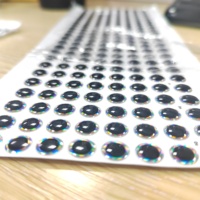 3mm 4mm 5mm 6mm 7mm 8mm Yeux de leurre de poisson de montage de mouches Yeux de gabarit holographique Autocollants Leurre réaliste Yeux de pêche 3d