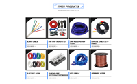 Kabel Interkoneksi Stereo RCA, Kabel Jalin Transparan dengan Colokan Berwarna Merah Hitam Biru Oranye untuk Peralatan Audio