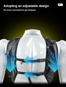 Chaleco Refrigerante con Corrientes de Aire Comprimido, Chaleco de <span class=keywords><strong>Verano</strong></span> con Viento Frío, Traje de Aire Acondicionado Holgado Negro - Product Image 2