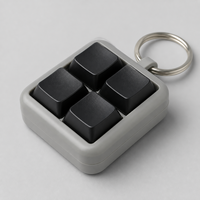 Clavier mécanique personnalisé à 4 touches, porte-clés anti-stress tactile, jouet anti-stress, cadeau promotionnel d'anniversaire