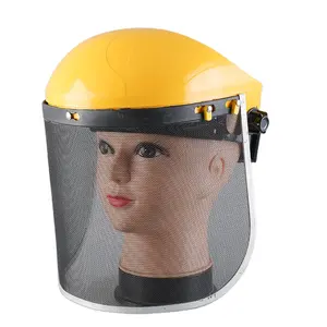 Commercio all'ingrosso professionale da giardino industriale motosega filo di acciaio visiera protettiva di sicurezza integrale casco Mesh Face Shields