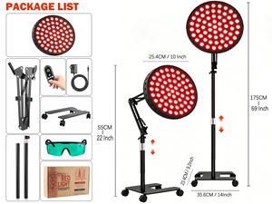 NOUVEAU Panneau de luminothérapie rouge avec support LED 630nm 660nm 810nm 830nm 850nm pour le soin de la peau du corps et du visage - Product Image 6